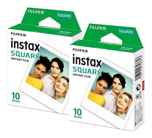Imagen 1 de 5 de Fujifilm Cartucho Instax Square 2 Pack Iso 800 (20 Hojas)
