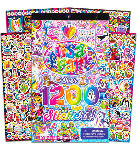 Lisa Frank 1200 Stickers Tablet Book 10 Paginas De Stickers