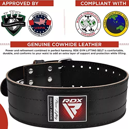 RDX Gimnasio Cinturón Fitness Cuero Lumbar Entrenamiento Musculacion Gym  Belt 6