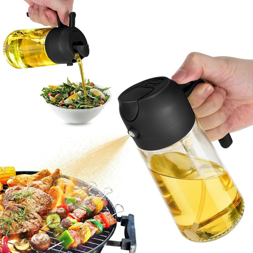 Botella Dispensadora Y Pulverizadora De Aceite 470 Ml