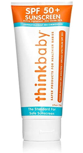 Thinkbaby Safe Sunscreen Spf 50 - 6oz Family Size