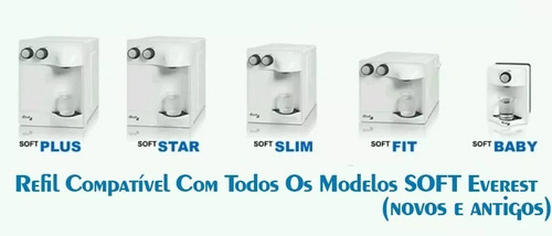 Imagem 3 de 5 de Kit 4 Filtros Refil Purificador De Agua Soft Everest
