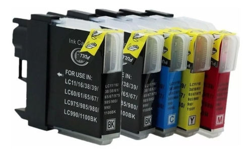 Pack Cartuchos Ripcolor Para Impresora Brother Dcp-j100/105 