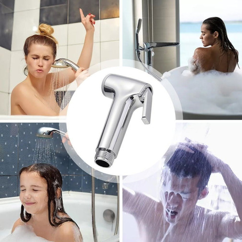Imagen 4 de 10 de Ducha Bidet Arabe Soporte + Manguera Flexible Wc Baño