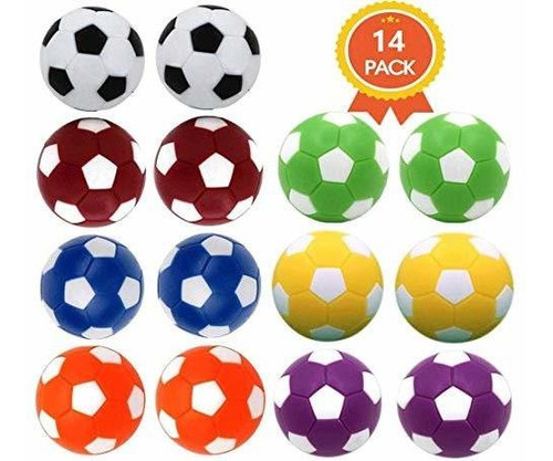 Qtimal Table Soccer Foosballs Bolas De Repuesto Mini Colorfu