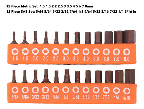 Conjunto De Brocas Hexagonais, 24 Peças De Furadeira De Cabe