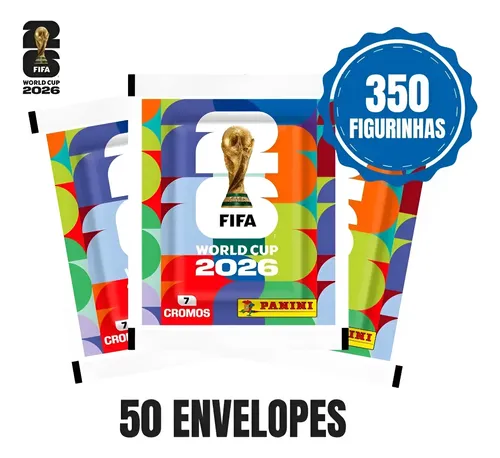 Kit Com 350 Figurinhas Da Copa Do Mundo 2026 - 50 Envelopes - R$ 134,9