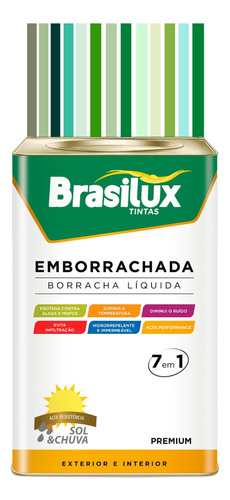 Tinta Emborrachada Verde 16l Brasilux Borracha Líquida