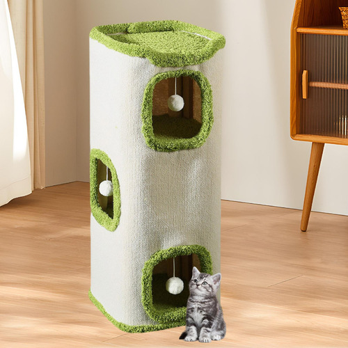 Cama For Gatos Tipo Cueva, Nido Suave Con Bola, Triple Capa
