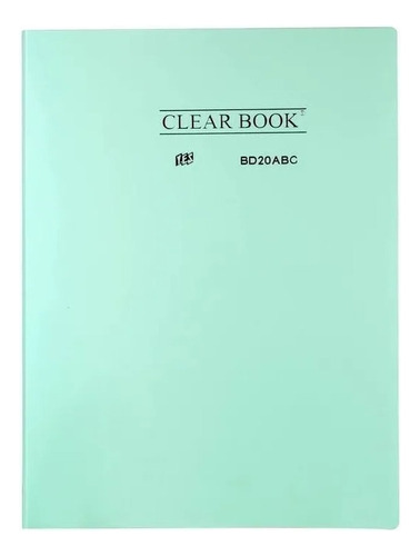 Pasta Catálogo 20 Folhas A4 Clear Book Tons Pastel -yes Yes Cor Verde