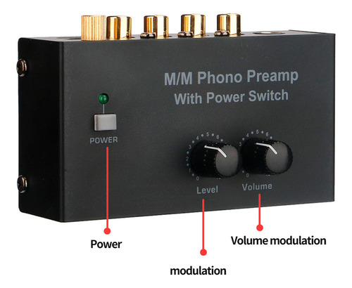 Preamplificador De Tocadiscos Phono Para Reproductor De