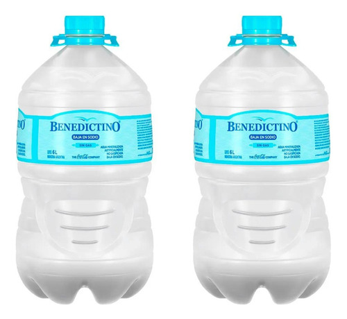 Agua Mineral Benedictino Sin Gas Bidón 6 L X2