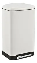Comprar Cesto Basura 12lts Rectangular Cierre Suave Blanco Residuo Acabado Mate