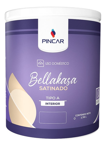 Pintura Caucho Satinada Bellakasa Pincar 1 Galon