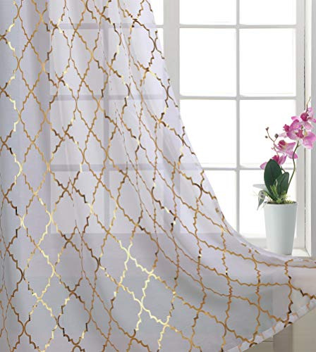 Foxtile Cortinas Transparentes Blancas De 63 Pulgadas De Lon