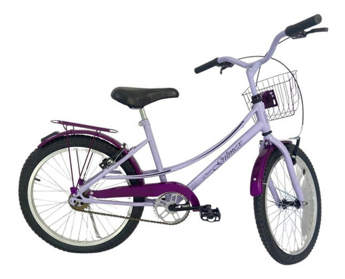 Bicicleta Aro 20 Passeio Infantil Gilmex Rios - Lilás / Roxo