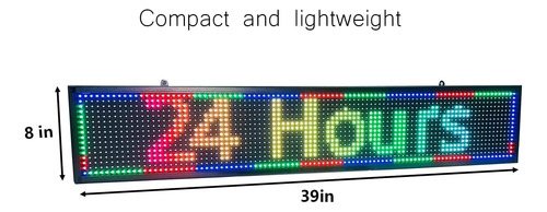 Letrero Led De Desplazamiento Programable, Usb Wifi Peq...