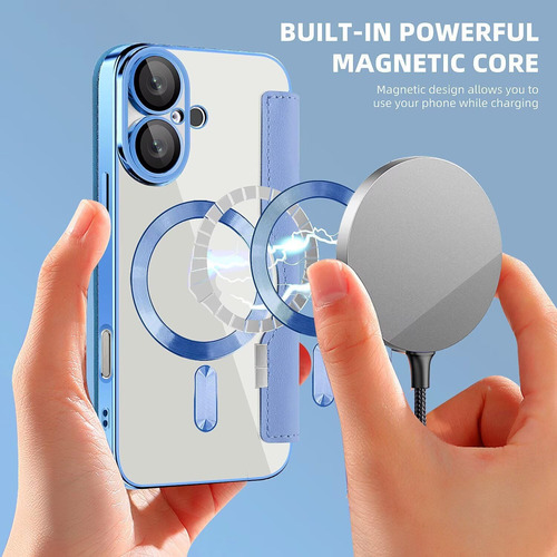 Funda Para iPhone 16, Lujosa Carcasa De Rejilla, Protección Contra Caídas, Antirrobo, De Piel Con Tapa, Tarjetero, A Prueba De Golpes