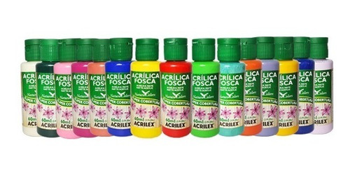 Tinta Acrílica Acrilex Nature Colors Kit C 15 Cores