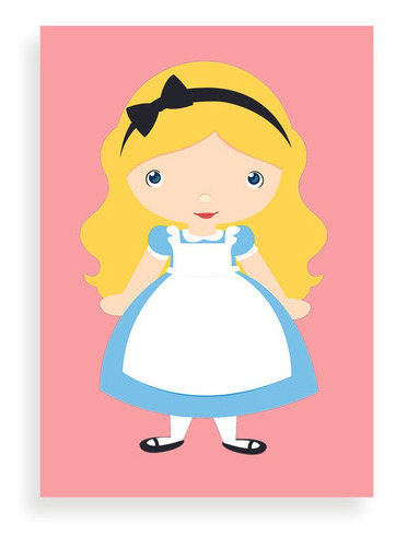 Imagem 1 de 4 de Quadros Infantil Princesa Baby Alice, A4, Pvc 3mm