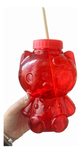 12 Vaso Hello Kitty Con Popote, Kittychela, 1 L