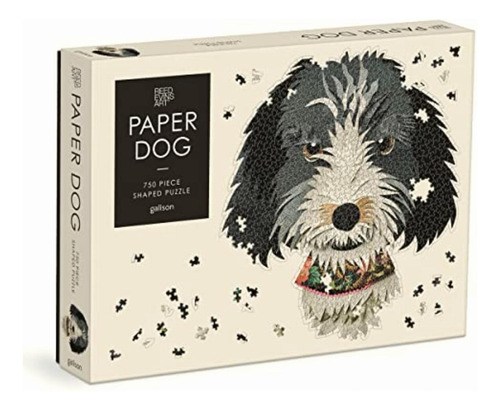 Galison Paper Dogs Rompecabezas Con Forma De 750 Piezas,