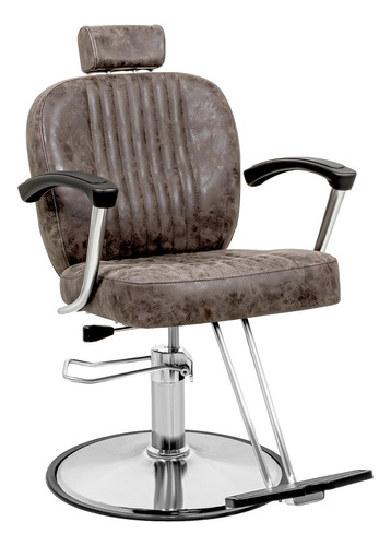 Sillon Silla Barberia Estetica Clasica 360° Moderna Color Cafe Forma de la base Redonda Tipo de respaldo Fijo