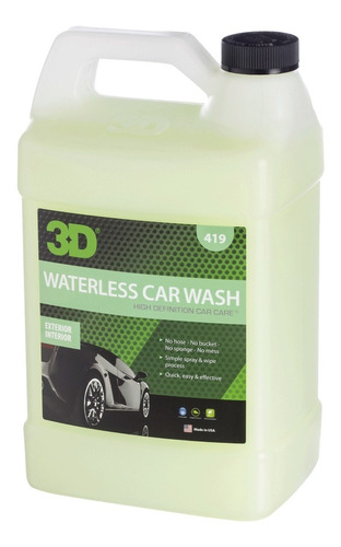 Waterless Car Wash 3d- 3,80 Litros Lavado Sin Agua