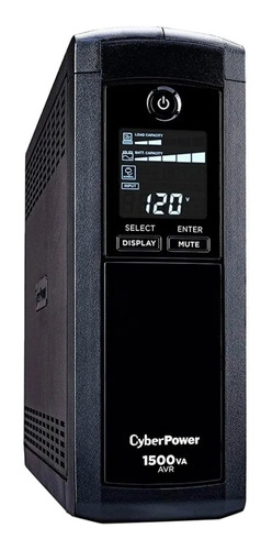 Imagen 2 de 4 de UPS CyberPower Intelligent LCD Series CP1500AVRLCD 1500VA entrada y salida de 120V negro