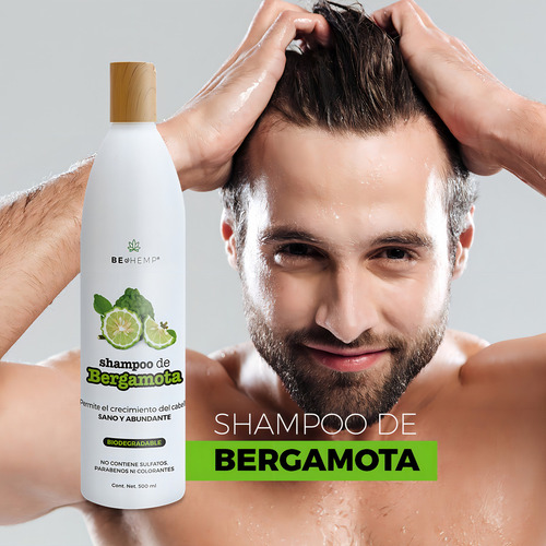 Shampoo Anticaída Y Crecimiento De Bergamota 500 Ml Beohemp