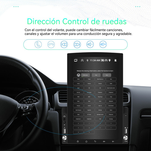 Zk Pantalla Vertical Estéreo Para Coche 2din 7 Base Android
