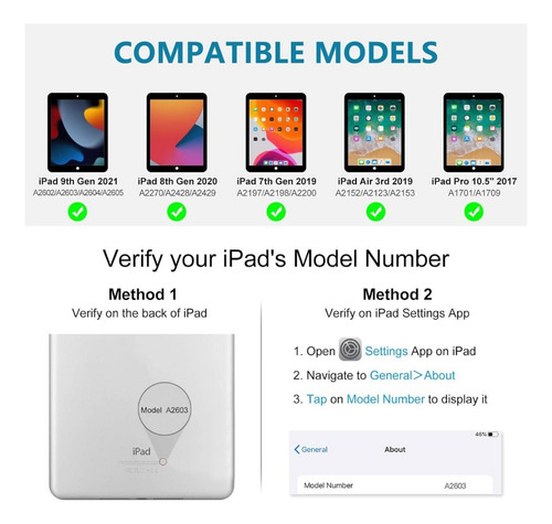 Funda Con Teclado Para iPad 10.2 10.9 iPad Pro / Mini Todos