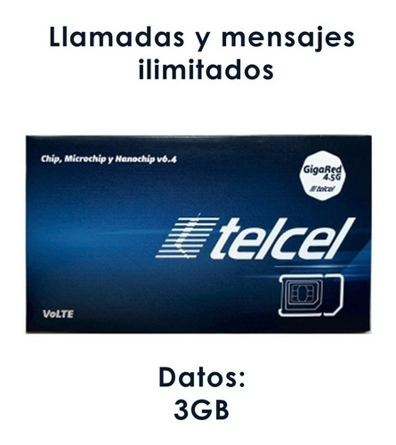 2 Sim Chip Telcel Lada 55 Incluye Recarga De $200 Ilimitado