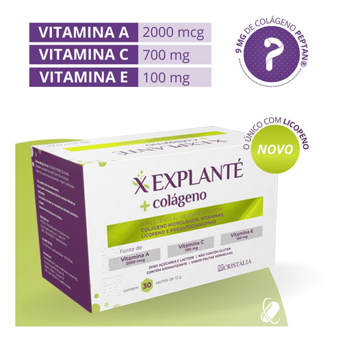 Explanté c/30 saches Vitamina  A C E + Colágeno Hidrolisado Licopeno