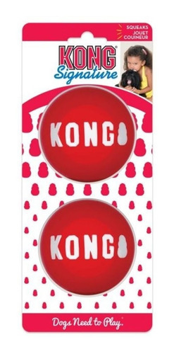 Kong Signature Balls 2 Unidades Para Tu Mascota Talla M