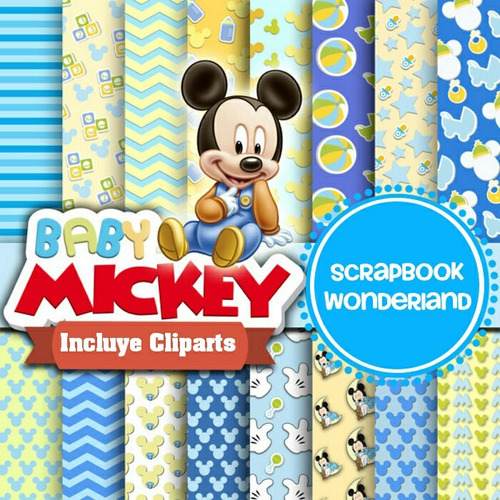 Kit Imprimible Fondos Mickey Mouse Baby Cliparts Azul Bebe Mercado Libre Kit Imprimible Fondos Mickey Mouse Baby Cliparts Azul Bebe Mercado Libre