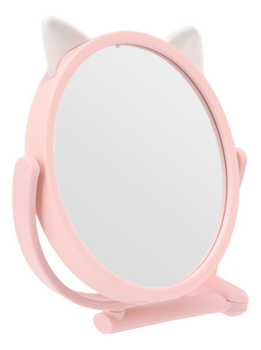 Espejo De Maquillaje Lovely Cat Shape, Transparente