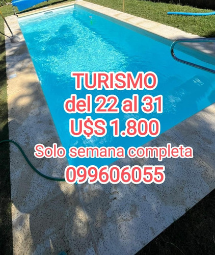 Excelente Casa Con Piscina Climatizada, Para 12 Personas, 3 Dorm Con Aire Acond, 2 Baños,  Cerca De Todo: 3 Del Super, 4 De Una Playa, 9 De La Otra, 5 Del Arroyo. 