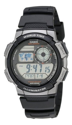 Reloj Casio Digital Ae-1000w-1bv Hora Mundial Resiste 100m