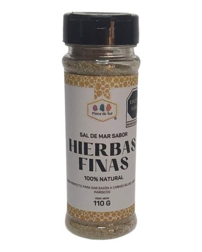 Sal De Mar De Finas Hierbas Artesanal Pizca De Sal 110 G