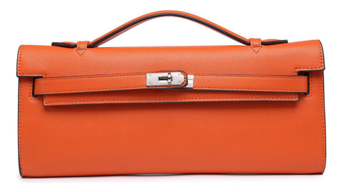 Bandolera Pequeña De Poliuretano Kelly Bag Con Hebilla Plate