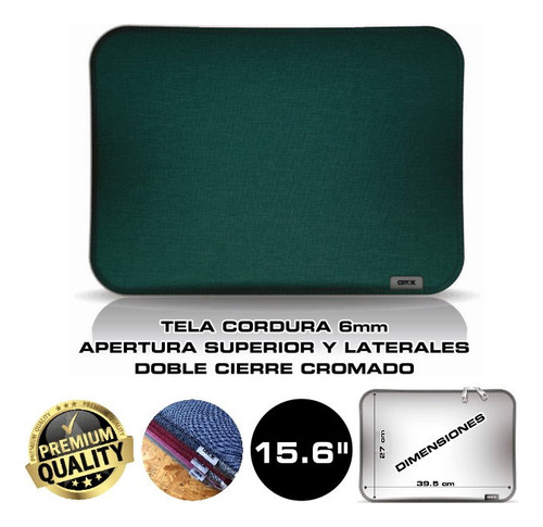 Funda Para Notebook 15.6 39.5x27cm Tela Cordura C/cierre