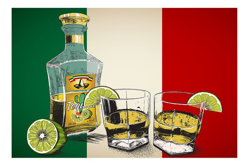 Painel Adesivo De Parede - Tequila - México - 1399png Cor Colorido