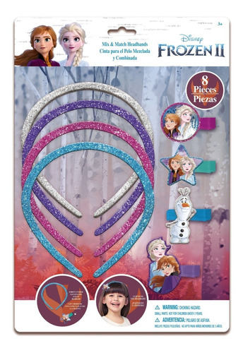 Disney Frozen Ii Conjunto De Belleza Con Diademas Y Clips