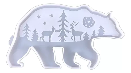  Molde para velas perfumadas de oso polar, paquete de 2