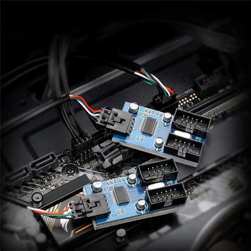 Placa Madre Usb 2.0 9 Pines Cabecera 1 A 4 Extensión Hub Spl