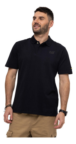 Polo Logo Pique Polo Negro Hombre