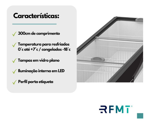 Ilha Expositora Congelados Refrimate Eiv 3000 Vanguard 220V