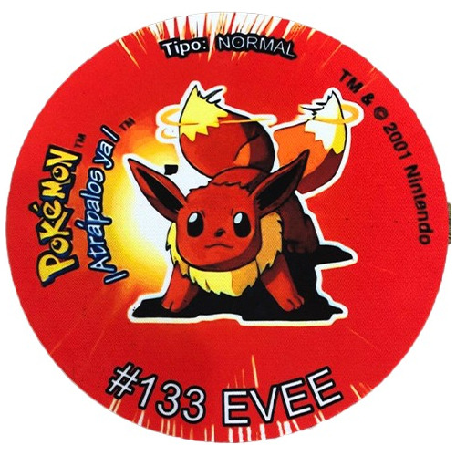 Tazos De Pokemon Evee Mousepad Circular 20cm