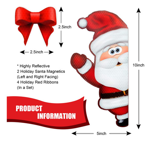 Calcomanías Reflectantes Para Automóvil Navidad Mmg